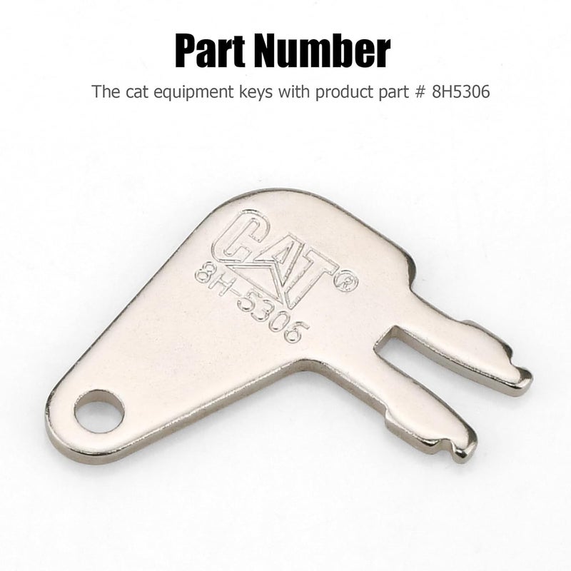 Tecreddy 8H5306 Cat Master Key for Caterpillar CAT Heavy Equipment Battery Disconnect and Older Ignitions, 10-Pack - Image 2